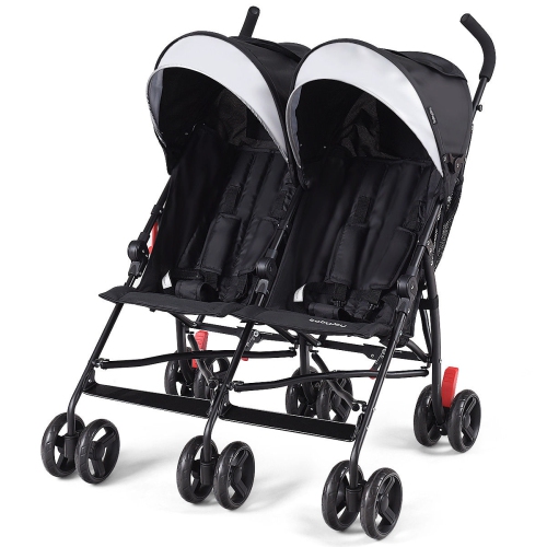 Foldable Twin Baby Double Stroller Kids Ultralight Umbrella Stroller Pushchair