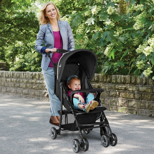 Foldable Baby Stroller Kids Travel Pushchair 5-Point Safety System Black