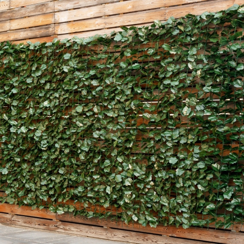 Costway 59''x95'' Faux Ivy Leaf Decorative Privacy Fence Screen Artificial Hedge Fencing