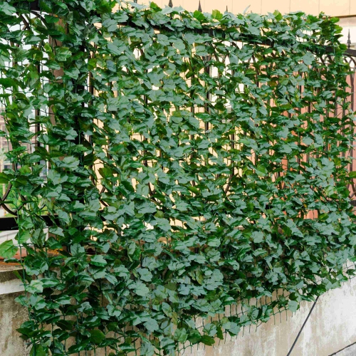 Costway 40''x95'' Faux Ivy Leaf Decorative Privacy Fence Screen Artificial Hedge Fencing