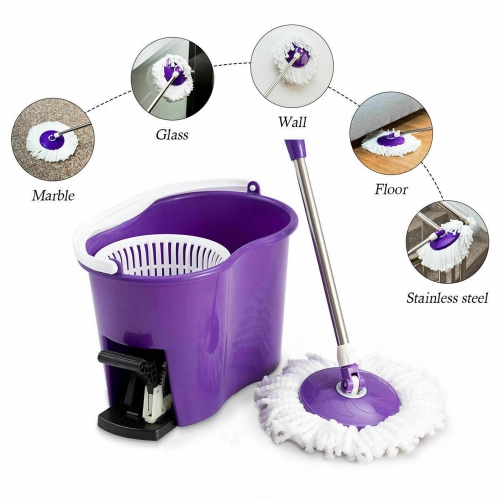 Costway 2 Replacement Mop Micro Head Refill For 360 degree Spin Magic Mop