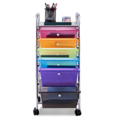 6 Drawer Rolling Storage Cart Tool Organizer Scrapbook Paper Office School