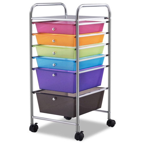 6 Drawer Rolling Storage Cart Tool Organizer Scrapbook Paper Office School