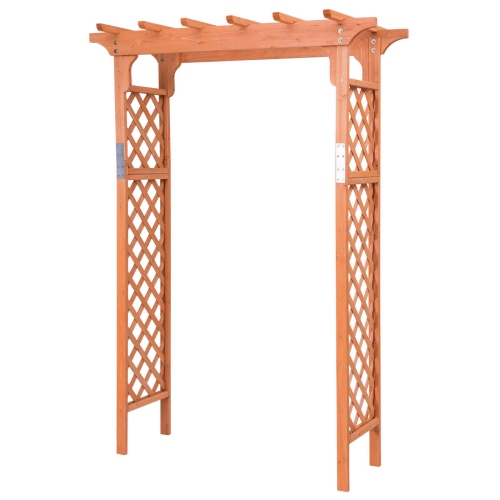 Arbor Over 7FT High Wooden Garden Arch Trellis Pergola Outdoor Patio Plant