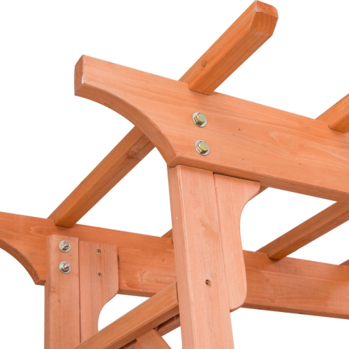 Arbor Over 7FT High Wooden Garden Arch Trellis Pergola Outdoor Patio Plant