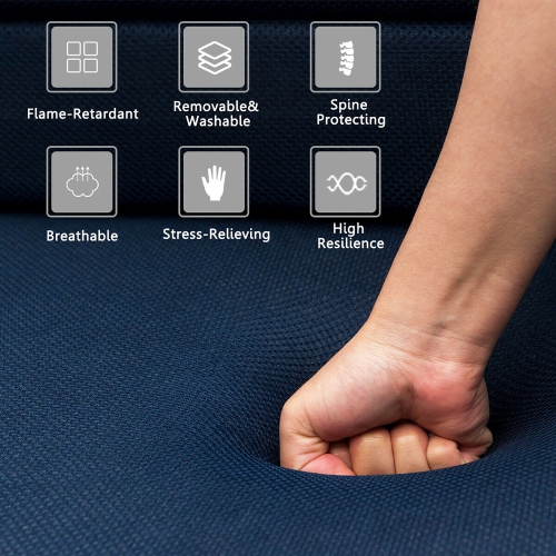 Costway – Grand lit 4 po, lit deux places, matelas en mousse pliable, canapé-lit, lit deux places, lit deux places