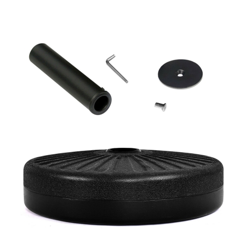 Costway 20'' Round 23L Water Filled Umbrella Base Stand Self-filled Patio Furniture