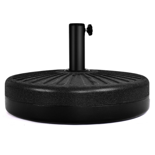 Costway 20'' Round 23L Water Filled Umbrella Base Stand Self-filled Patio Furniture