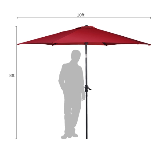 Parasol inclinable 305cm