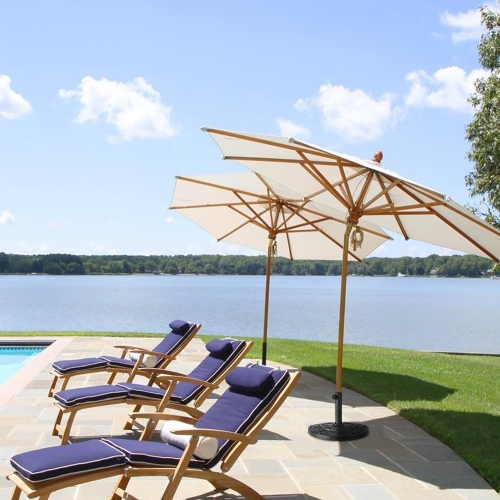 Costway 20'' Outdoor Patio Half Round Umbrella Base Stand Resin Deck Table Sun Shade