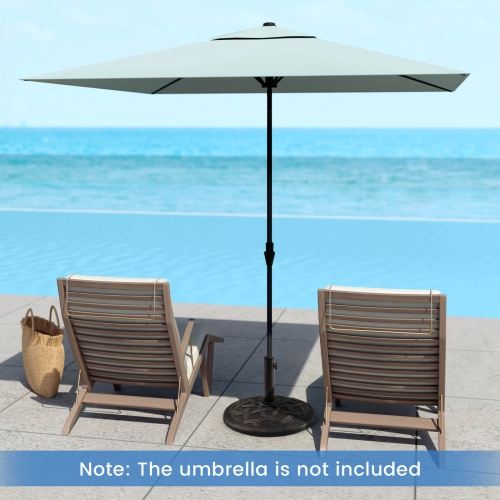 Costway 22'' Round Heavy Duty Umbrella Base Stand Market Patio Standing Outdoor Patio