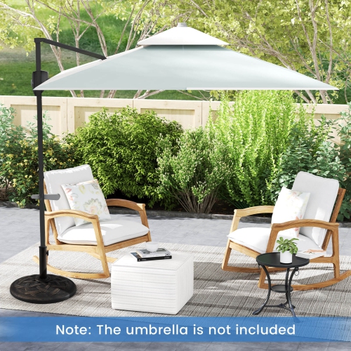 Costway 22'' Round Heavy Duty Umbrella Base Stand Market Patio Standing Outdoor Patio