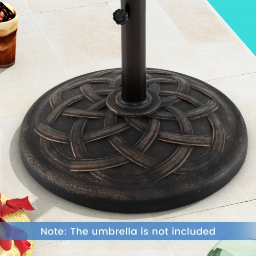 Costway 22'' Round Heavy Duty Umbrella Base Stand Market Patio Standing Outdoor Patio