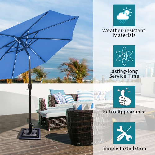 Costway 17.5'' Square Umbrella Base Stand Market Patio Standing Outdoor Patio Heavy Duty