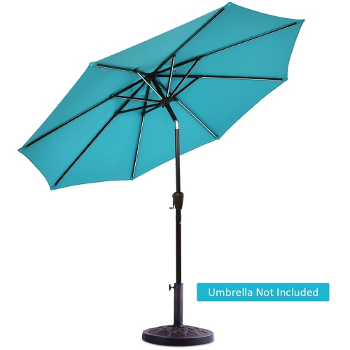 Costway 17.5'' Round Umbrella Base Stand Market Patio Standing Outdoor Garden Heavy Duty