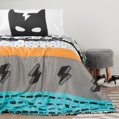 Super Heroes Reversible 3 Piece Comforter Set Double Full