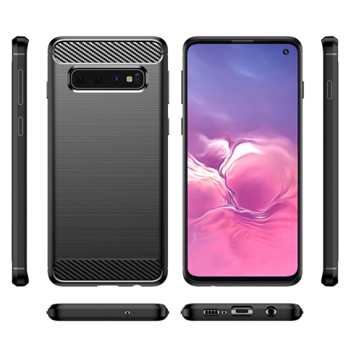 PANDACO Navy Brushed Metal Case for Samsung Galaxy S10