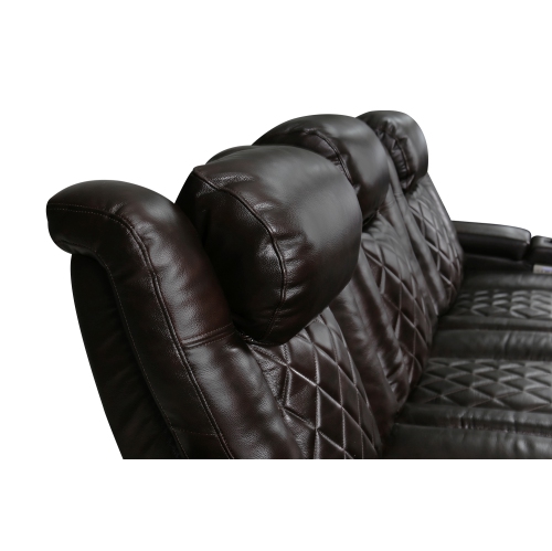 Valencia Tuscany Top Grain 11000 Italian Nappa Leather Power Reclining, Lumbar, Dark Chocolate Home theatre Seating 2-seat