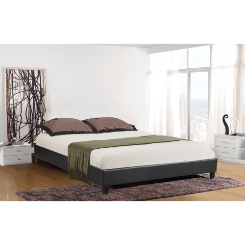 Husky® Paragon Upholstered Platform Bed – Queen - Black