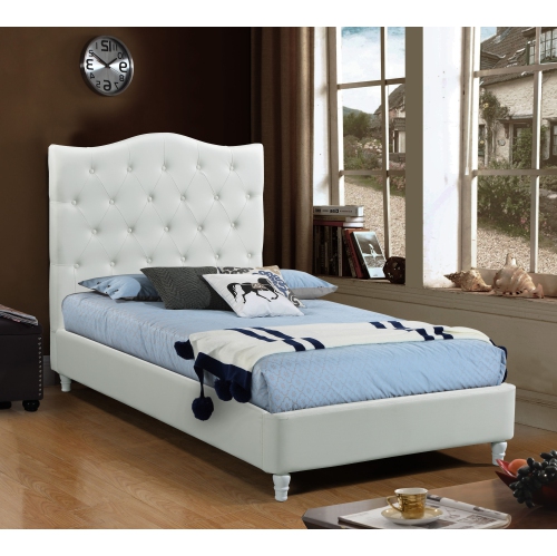 Husky® Lily Upholstered Platform Bed – Twin - White