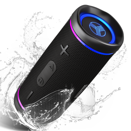 Image 1 de 9.. HD77 de TREBLAB – Haut-parleur portatif Bluetooth – Son puissant à 360°, audio 30&nbsp;W avec basses percutantes, batterie 20H, étanche IPX6,