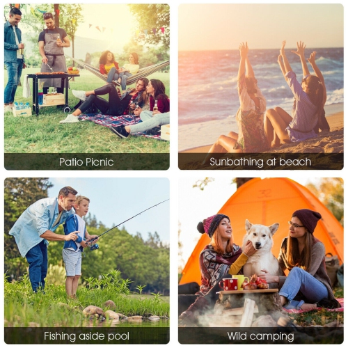 Lot de 2 chaises de camping pliables avec parasol