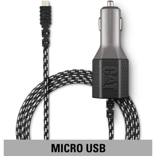 Chargeur POUR l’auto USB simple DE CAT avec câble micro USB de 6 pi