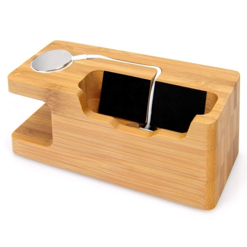 Bamboo USB Charging Station, 3 USB Ports 3.0 Hub, for iPhone 7/7Plus/6s/6/Plus/5s & 38mm/42mm Apple Watch, Samsung & Others