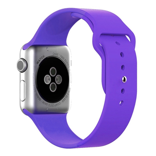 Bracelet en silicone violet de PANDACO pour Apple Watch 42 mm/44 mm/45 mm/46 mm/49 mm