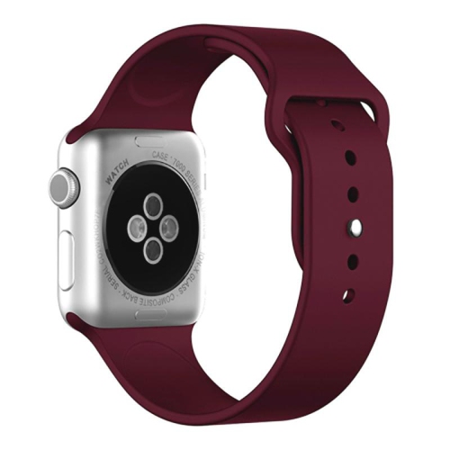 Bracelet en silicone à vin de PANDACO pour Apple Watch 42&nbsp;mm/44&nbsp;mm/45&nbsp;mm/46&nbsp;mm/49&nbsp;mm