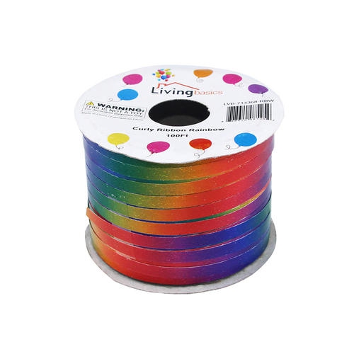 Curly Ribbon Rainbow 100Ft LIVINGbasics™