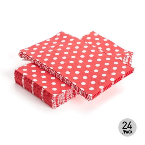 Polka Dot Paper Guest Towel Dinner Napkin 33*40CM 3Ply 24Pcs - Living Basics™