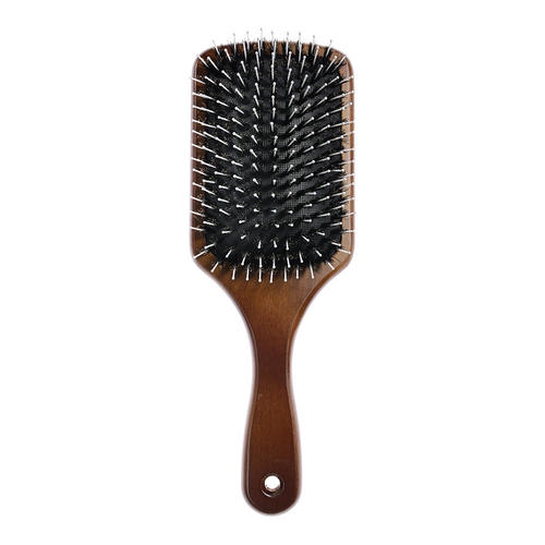 Boar Bristle Hair Brush Wooden Paddle Detangling Cushion Hairbrush
