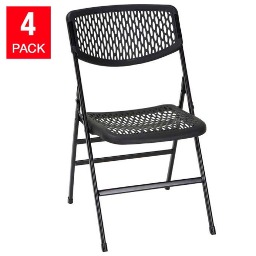 Cosco Flex Mesh Folding Chair 4 Pack Black Best Buy Canada