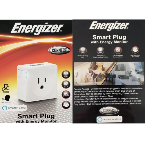 Energizer Connect EIE3-1001-WHT Smart Plug Amazon Alexa compatible