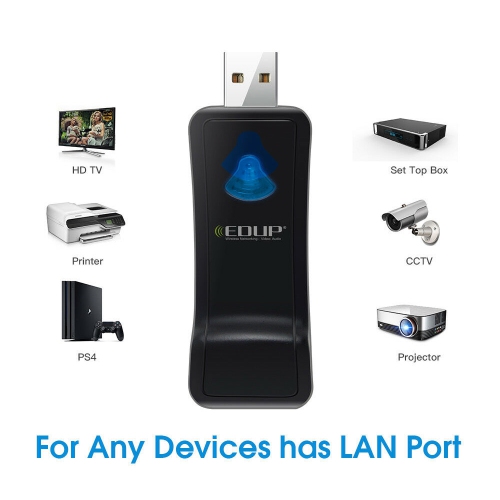 Le pont réseau LAN d’axGear convertit le port Ethernet RJ45 en Wi-Fi sans fil