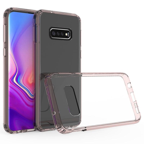 PANDACO Acrylic Pink Hard Clear Case for Samsung Galaxy S10+