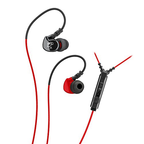 MEE AUDIO  Sport-Fi S6P Memory Wire In-Ear Headphones With Microphone, Remote, Volume Control, And Sp
