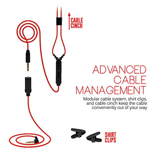 MEE audio Sport-Fi S6P Memory Wire In-Ear Headphones with Microphone, Remote, Volume Control, and Sp