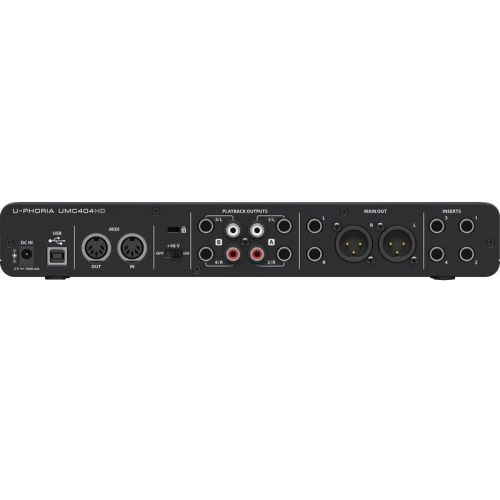 Behringer U-Phoria UMC404HD Audiophile 4x4, 24-Bit/192 kHz USB Audio/MIDI Interface
