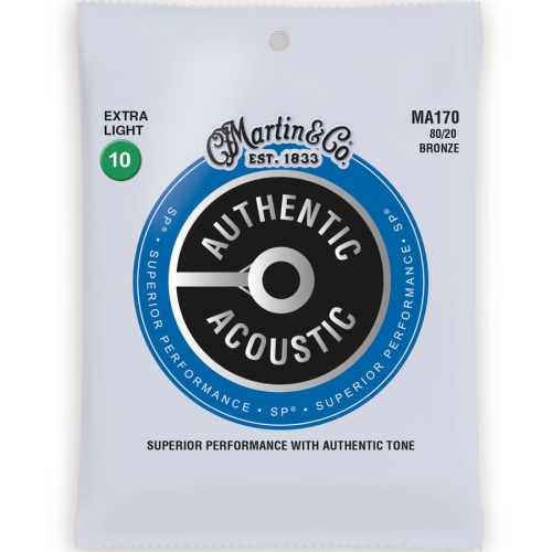 Martin Authentic SP Acoustic Guitar Strings - 80/20, Extra Light