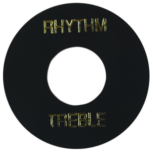 Gibson Toggle Switch Washer - Black with Gold Letters