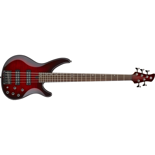 Yamaha TRBX605FM 600 Series 5-String Bass Guitar - Dark Red Burst