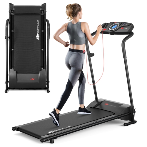 GOPLUS 1HP Folding Electric Treadmill Motorized Power Running Fitness Machine