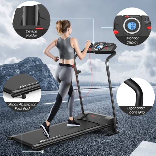 GOPLUS 1HP Folding Electric Treadmill Motorized Power Running Fitness Machine Best Buy Canada