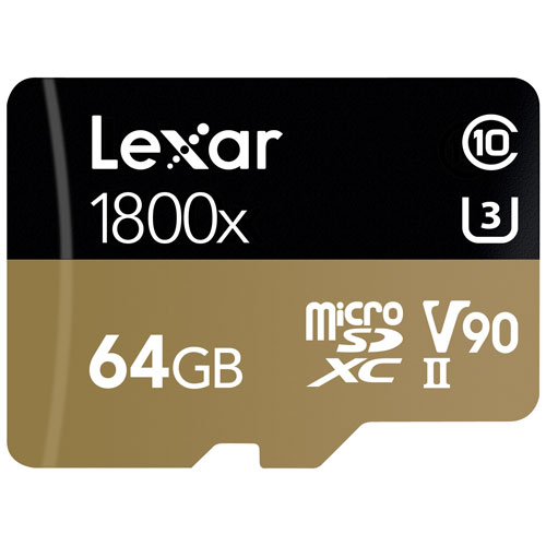 Lexar Professional 1800x 64gb 270mb S Microsdxc Memory Card Best Buy Canada