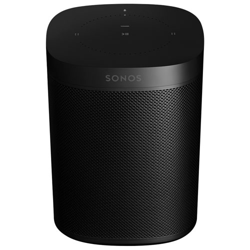 sonos one 2nd generation smart speaker black