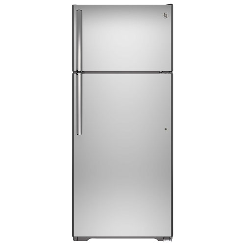 GE 30" 18 Cu. Ft. Top Freezer Refrigerator with LED Lighting (GTS18FSLKSS) - Stainless Steel
