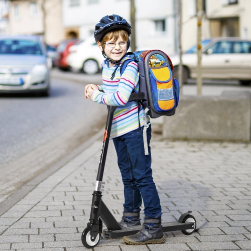 Goplus aluminium Trottinette portative pour enfants avec roues en polyuréthane, noir