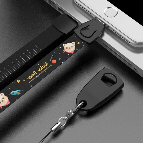 Multi Function Cable Neck Band Measure Tape USB Charging Cable 2.5ft for iPhone